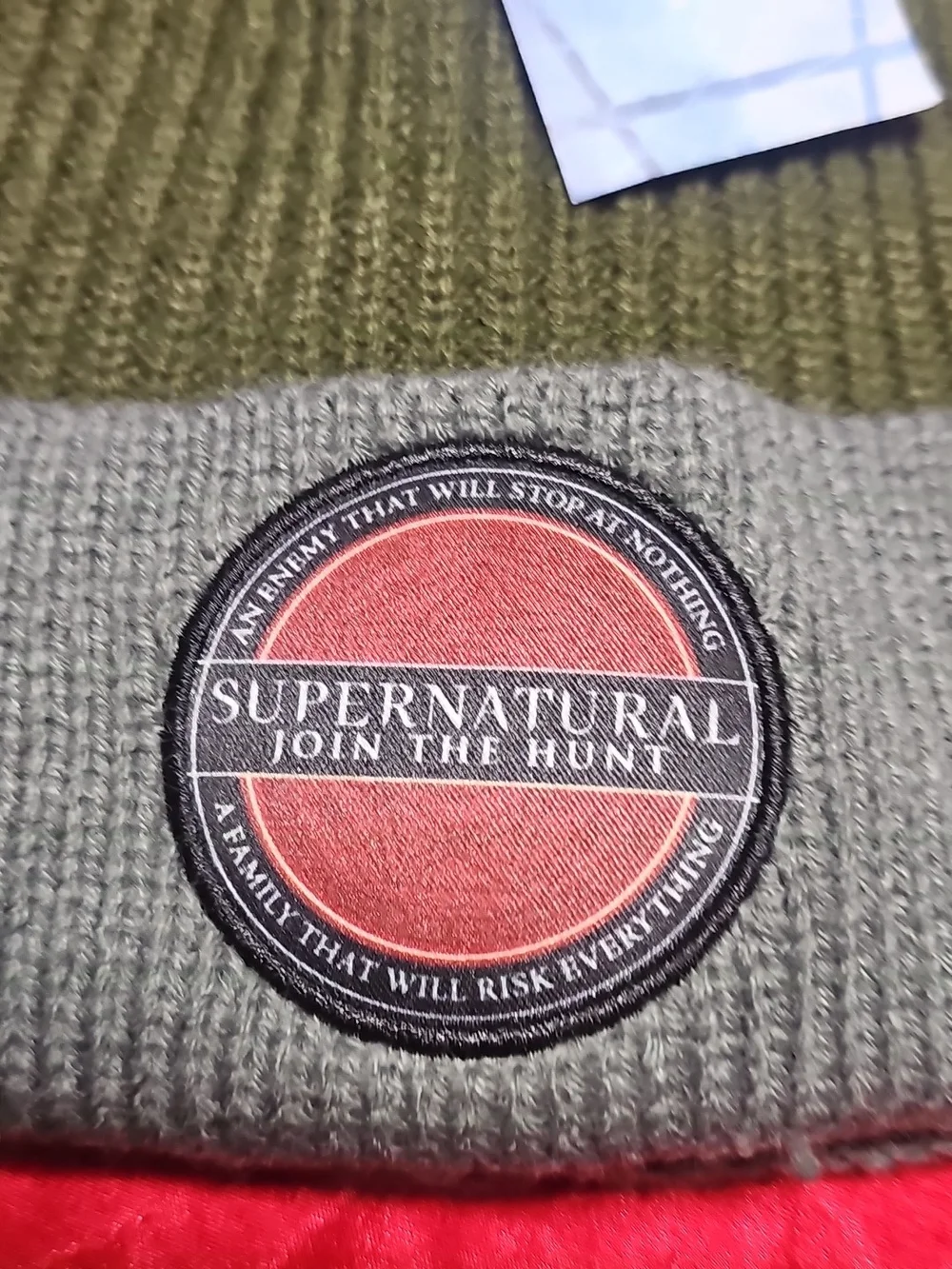 Supernatural Olive Green Knit Cuffed Beanie